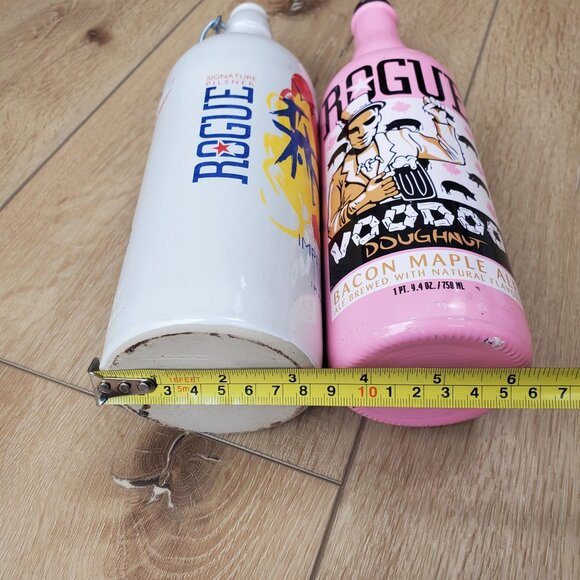 ROGUE Signature Imperial Pilsner & Voodoo Doughnut Bacon Maple Ale EMPTY Bottles - Picture 6 of 16
